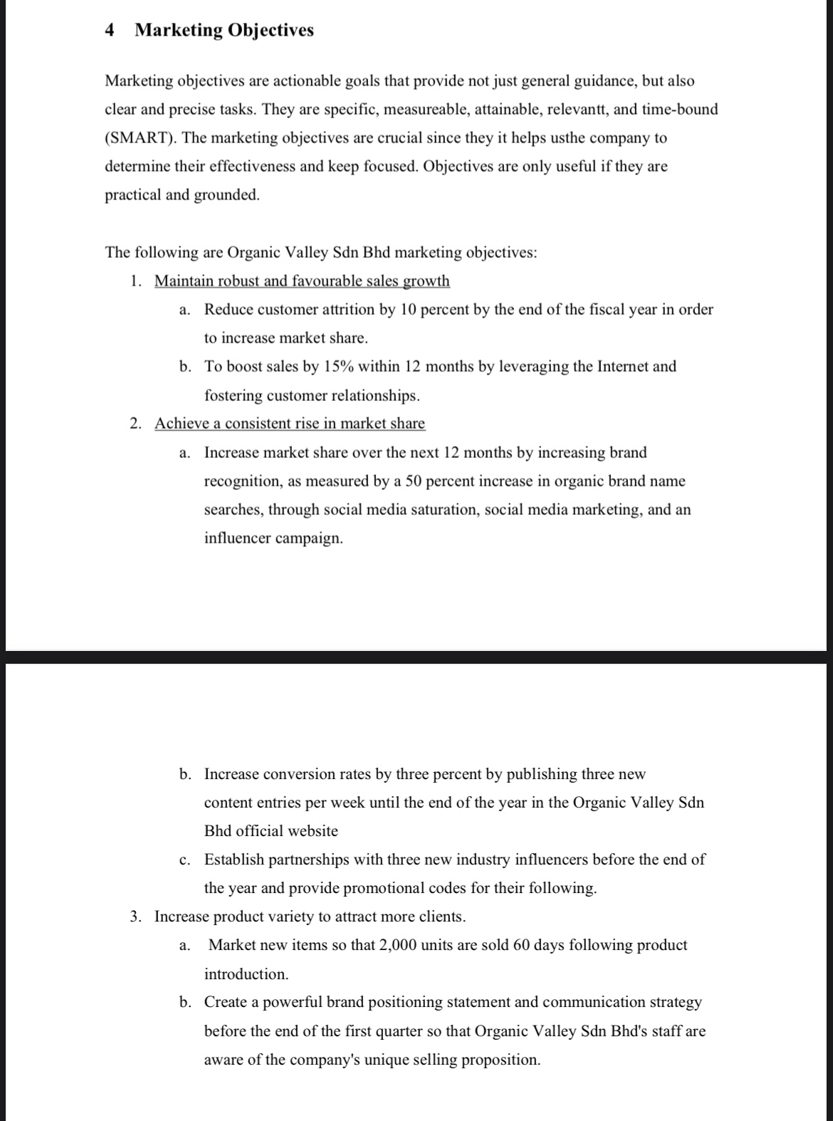 Based On The Strategic Planing For Organic Valley Malaysia Franchise Prepare A Conclusion For The Report 1