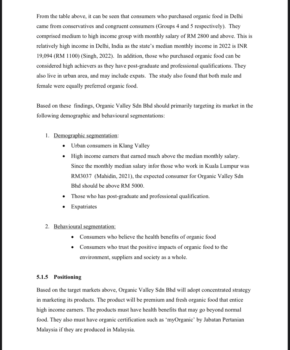 Based On The Strategic Planing For Organic Valley Malaysia Franchise Prepare A Conclusion For The Report 2