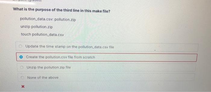 What Is The Purpose Of The Third Line In This Make File Pollution Data Csv Pollution Zip Unzip Pollution Zip Touch Pol 1