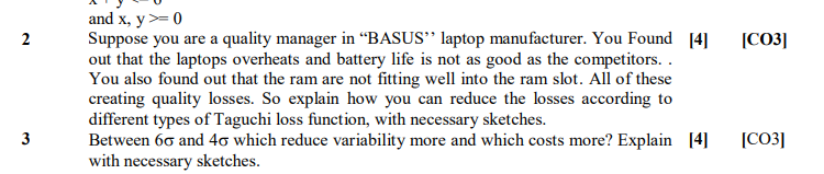 And X Y 0 2 Suppose You Are A Quality Manager In Basus Laptop Manufacturer You Found 4 Co3 Out That The Lapto 1