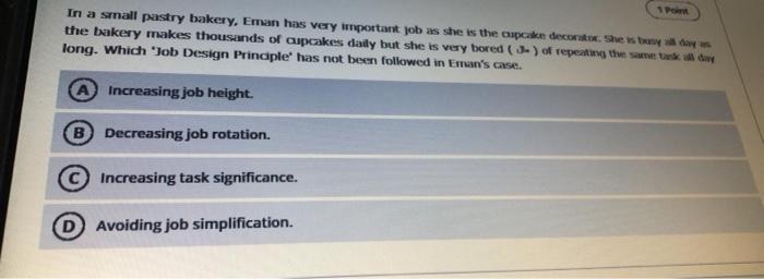 1 Point In A Small Pastry Bakery Eman Has Very Important Job As She Is The Cupcake Decorator She Is Busy All Day A The 1