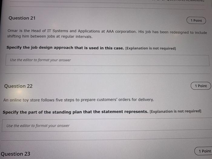 And Please I Wnat The Answers Very Short Like Maximum Of 2 Sentances 1