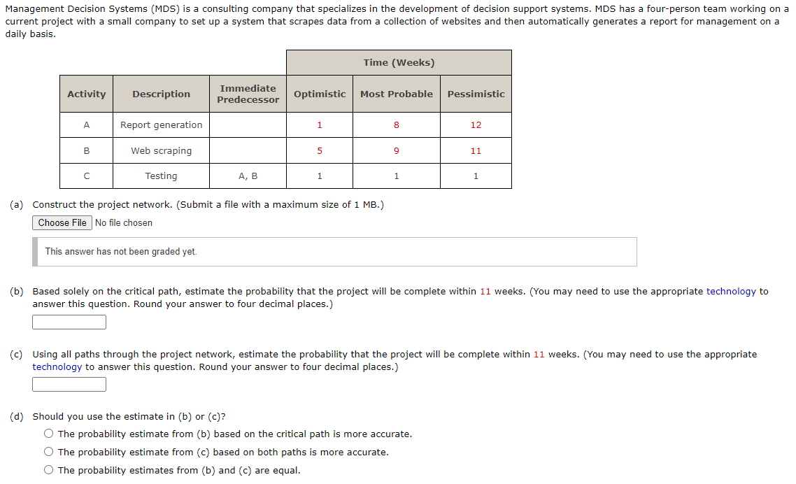 Management Decision Systems Mds Is A Consulting Company That Specializes In The Development Of Decision Support System 1