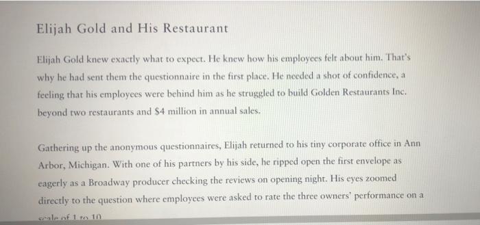 Elijah Gold And His Restaurant Elijah Gold Knew Exactly What To Expect He Knew How His Employees Felt About Him That S 1