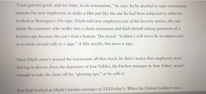 Elijah Gold And His Restaurant Elijah Gold Knew Exactly What To Expect He Knew How His Employees Felt About Him That S 9