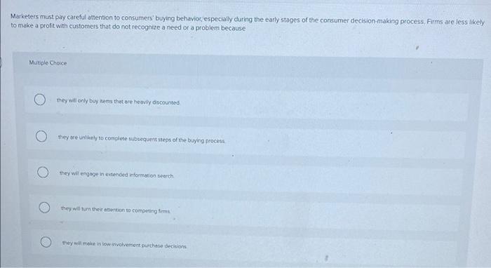 Marketers Must Pay Careful Attention To Consumers Buying Behavior Especially During The Early Stages Of The Consumer D 1