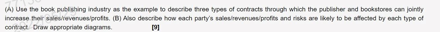 A Use The Book Publishing Industry As The Example To Describe Three Types Of Contracts Through Which The Publisher And 1