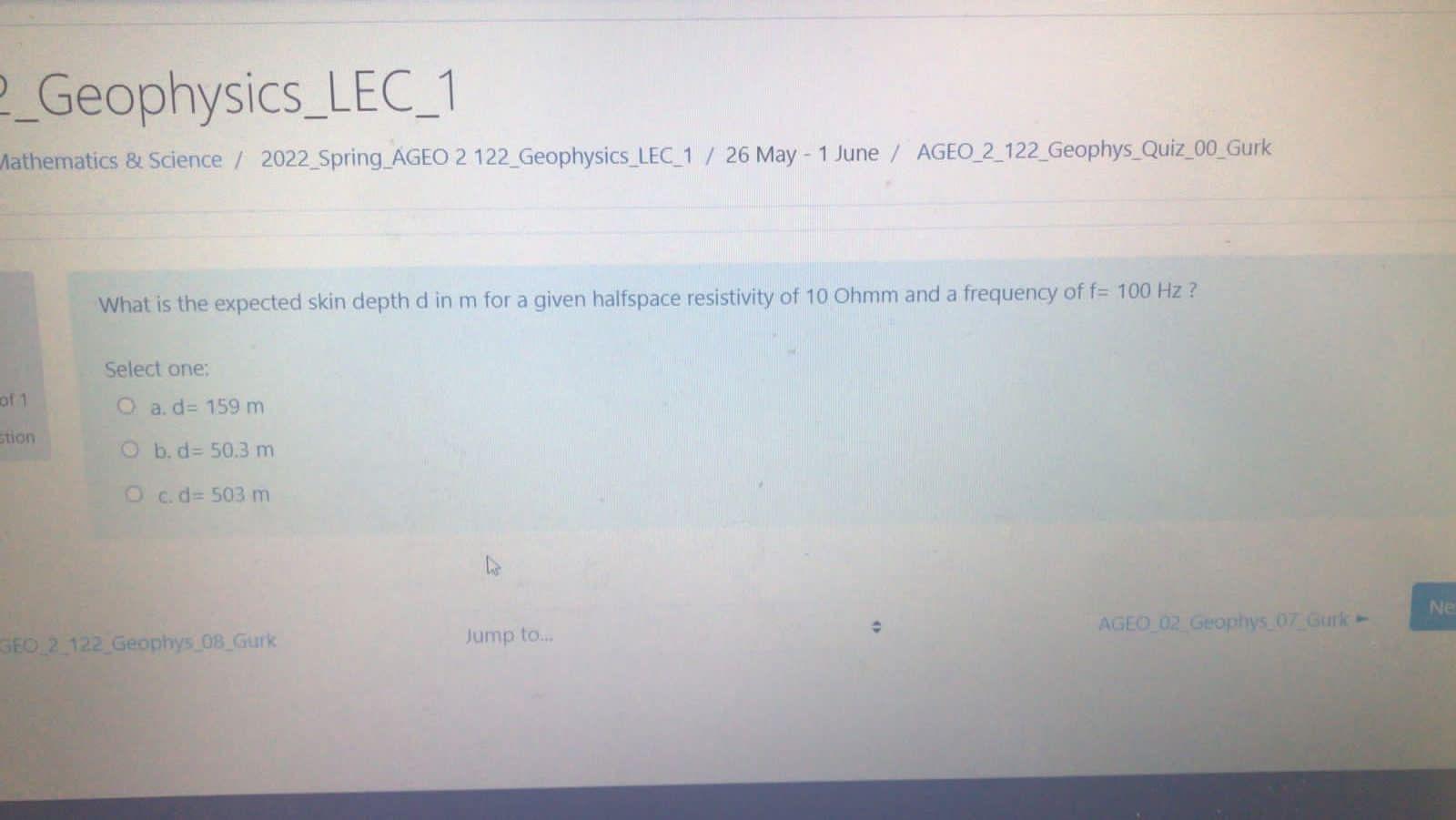 2 Geophysics Lec 1 Mathematics Science 2022 Spring Ageo 2 122 Geophysics Lec 1 26 May 1 June Ageo 2 122 Geophy 1