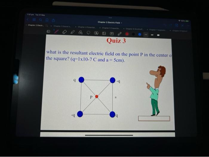1 37pm Tue 21 May Chapter 2 Dect Chapter 3 Games Chapter 2 Electric Field Quiz 3 What Is The Resultant Electric Fie 1