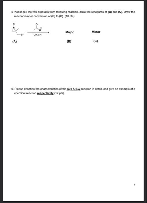 1 Explain The Noun With Short Answer For The Following 10 Pts A E Z Isomer B Zaitsev S Rule C Bredt S Rule D 5