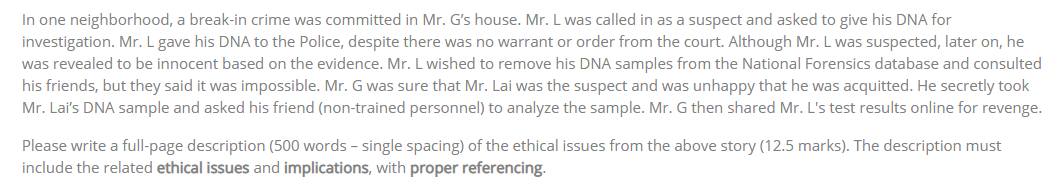 In One Neighborhood A Break In Crime Was Committed In Mr G S House Mr L Was Called In As A Suspect And Asked To Give 1