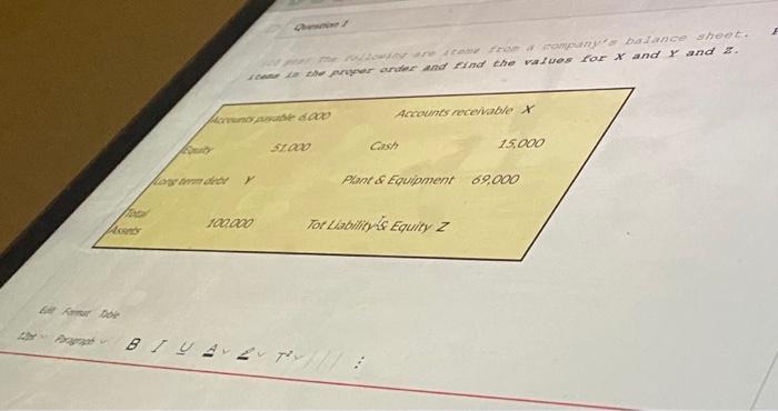 4 Balance Sheet Man And And The Values For X And Y And E O Amounts Receive Sed Cash 7 5000 Manarayanam Plant Equipmen 1