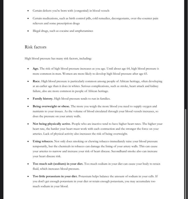 High Blood Pressure Hypertension Overview High Blood Pressure Is A Common Condition In Which The Long Term Force Of Th 3