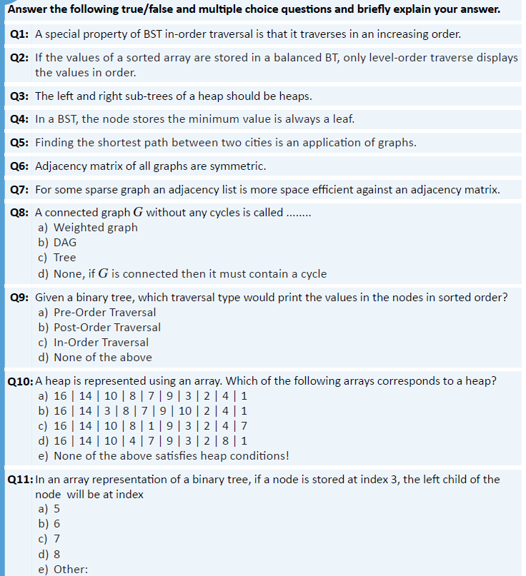 Answer The Following True False And Multiple Choice Questions And Briefly Explain Your Answer Q1 A Special Property Of 1