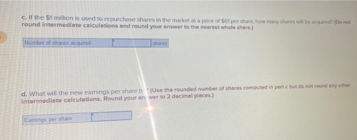 Chem The Carlton Corporation Has 4 Million In Earnings After Taxes And 2 Million Shares Outstanding The Stock Trades A 2