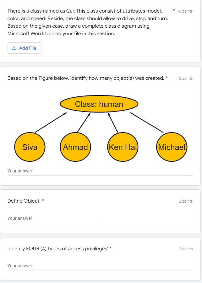 There Is A Class Named As Car This Class Consist Of Attributes Model Color And Speed Beside The Class Should Allo 1