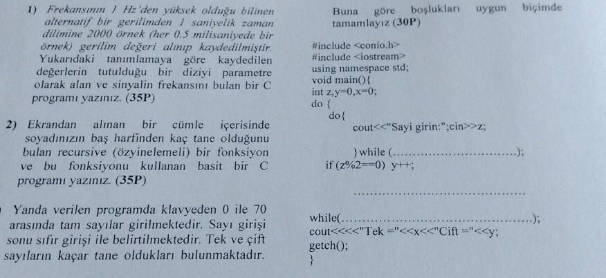 1 Frekansinin 1 Hz Den Yuksek Oldugu Bilinen Alternatif Bir Gerilimden 1 Saniyelik Zaman Dilimine 2000 Ornek Her 0 5 M 1