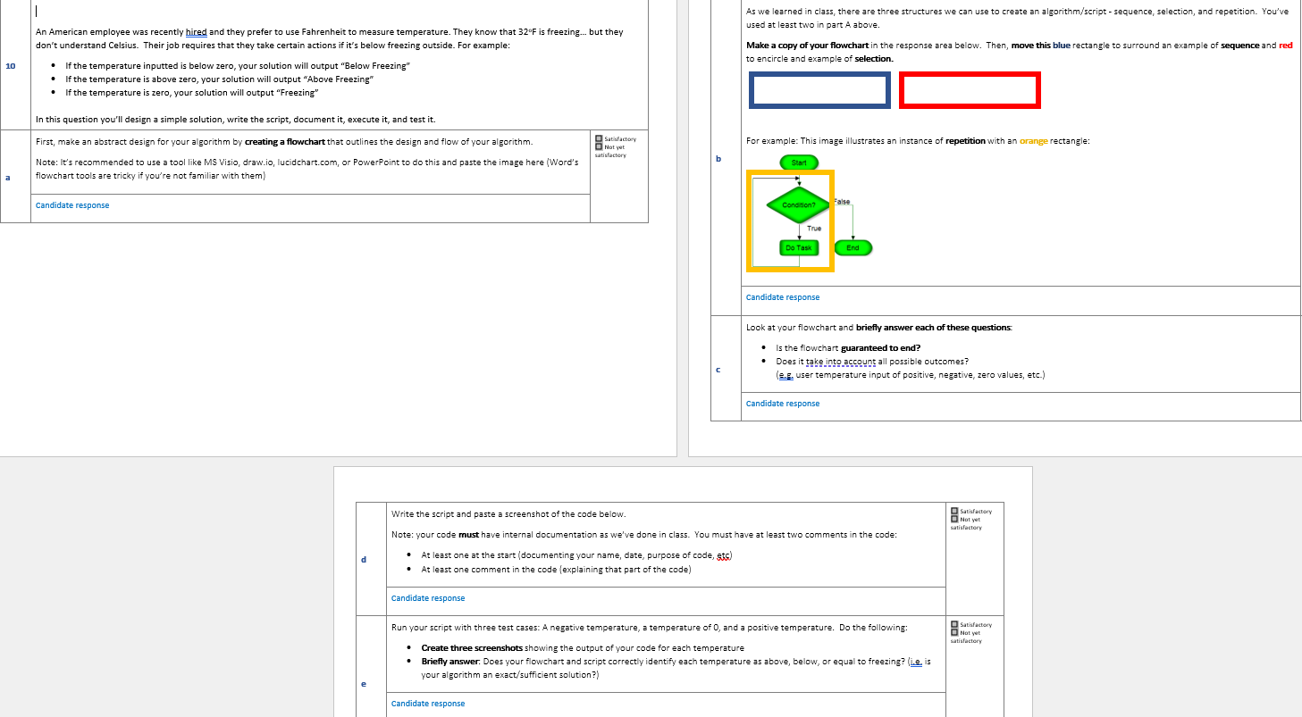 As We Learned In Class There Are Three Structures We Can Use To Create An Algorithm Script Sequence Selection An 1