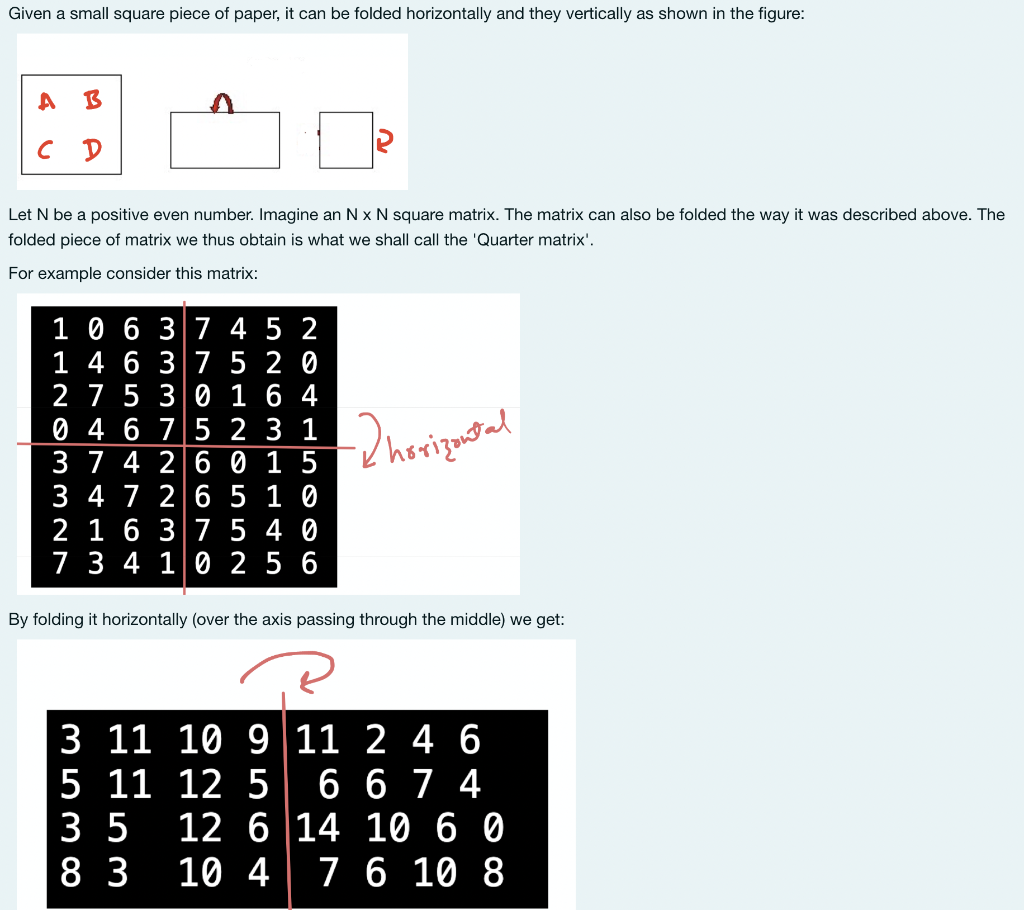 Given A Small Square Piece Of Paper It Can Be Folded Horizontally And They Vertically As Shown In The Figure A B C D L 1