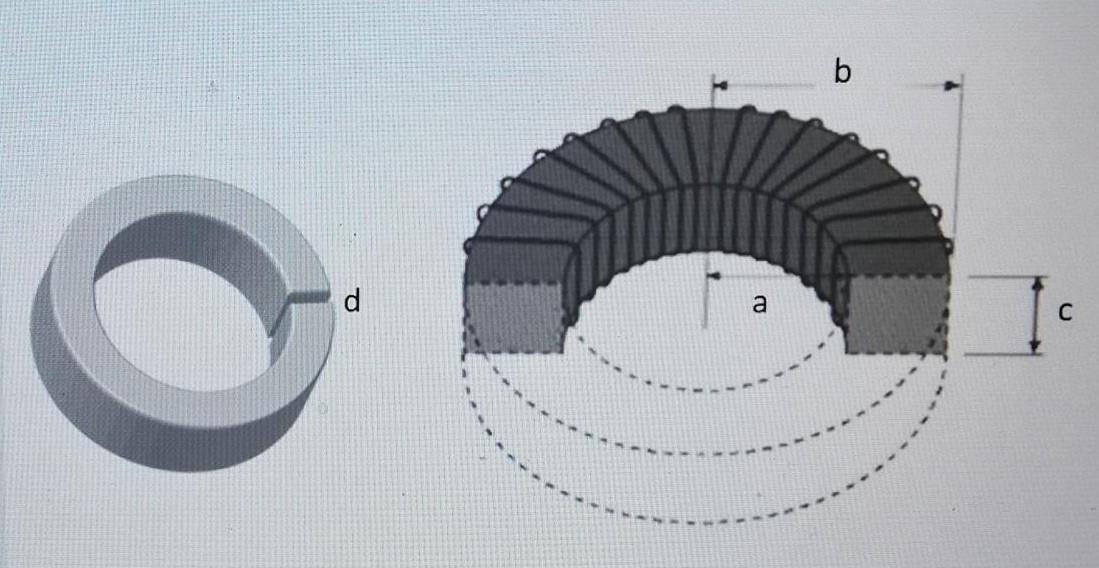 N 140 Turns Of Smooth Winding Was Wound On A Toroid With A Relative Magnetic Permeability Of Ut 2000 And A Piece Of 1