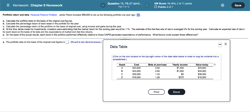 E Homework Chapter 8 Homework Question 11 P8 27 Simil Part 1 Of 12 Hw Score 18 18 2 Of 11 Points O Points 0 Of 1