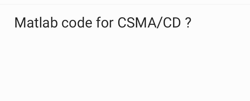 Matlab Code For Csma Cd 1