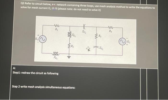 Q7 Refer To The Circuit Below A C Network With Three Nodes Write Nodal Analysis Equations To Solve For Nodal Voltage 2