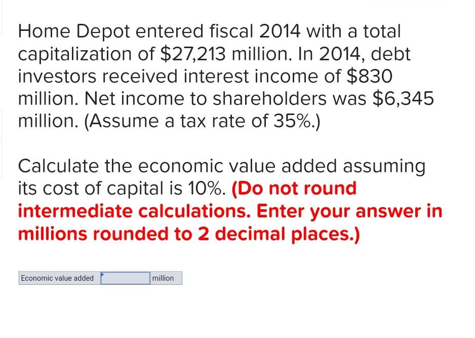 Home Depot Entered Fiscal 2014 With A Total Capitalization Of 27 213 Million In 2014 Debt Investors Received Interest 1