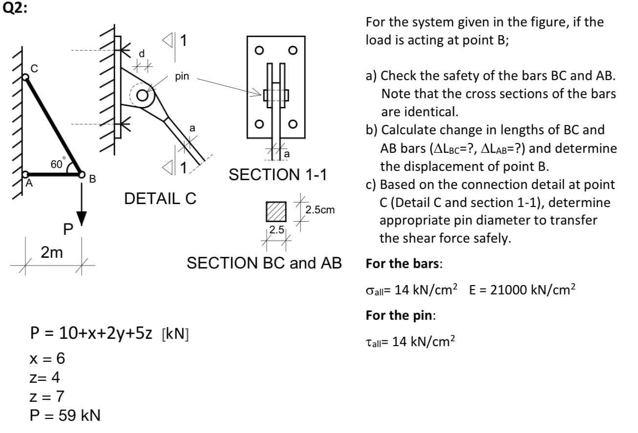 Q2 D B Pin A 60 2m P 10 X 2y 5z Kn X 6 Z 4 Z 7 P 59 Kn O O Section 1 1 2 5cm 2 5 Xx Section Bc And Ab O O Det 1