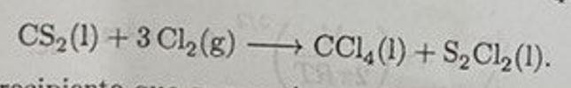 One Of The Reactions Involved In The Manufacture Of Ccl4 Is Determine The Mass Of Water At 10 C That Must Be Added To T 1