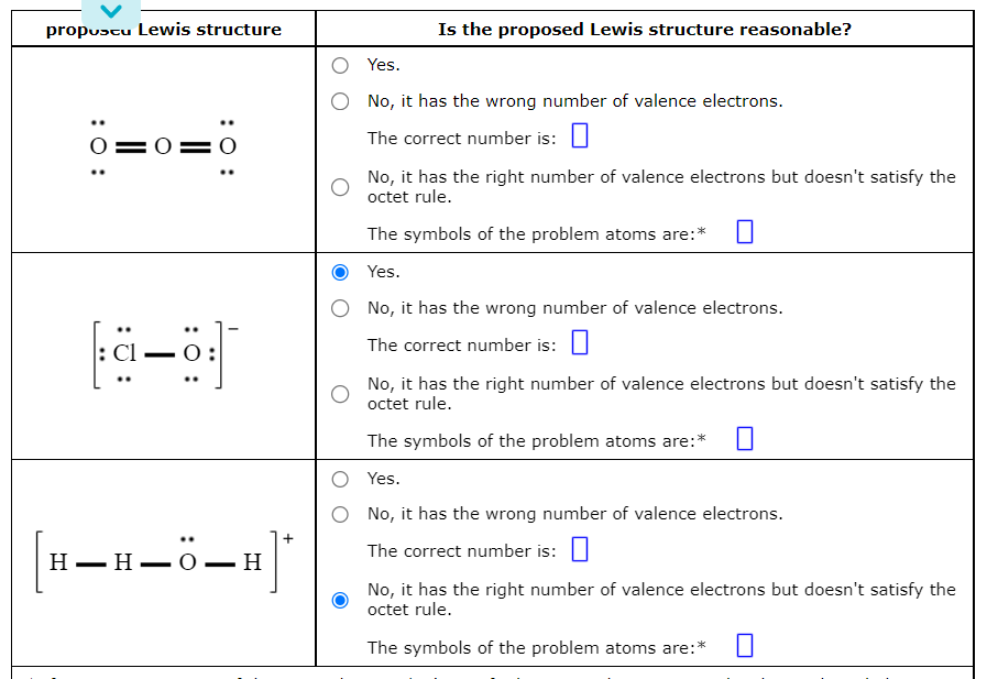Propustu Lewis Structure Is The Proposed Lewis Structure Reasonable 0 Yes O No It Has The Wrong Number Of Valence E 1