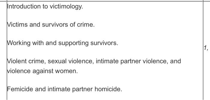 Introduction To Victimology Victims And Survivors Of Crime Working With And Supporting Survivors Violent Crime Sexua 1