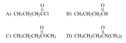 Which Of The Following Compounds Is Least Reactive To A Nucleophilic Attack To The Carbonyl Carbon I A Ii D Iii B Iv 1