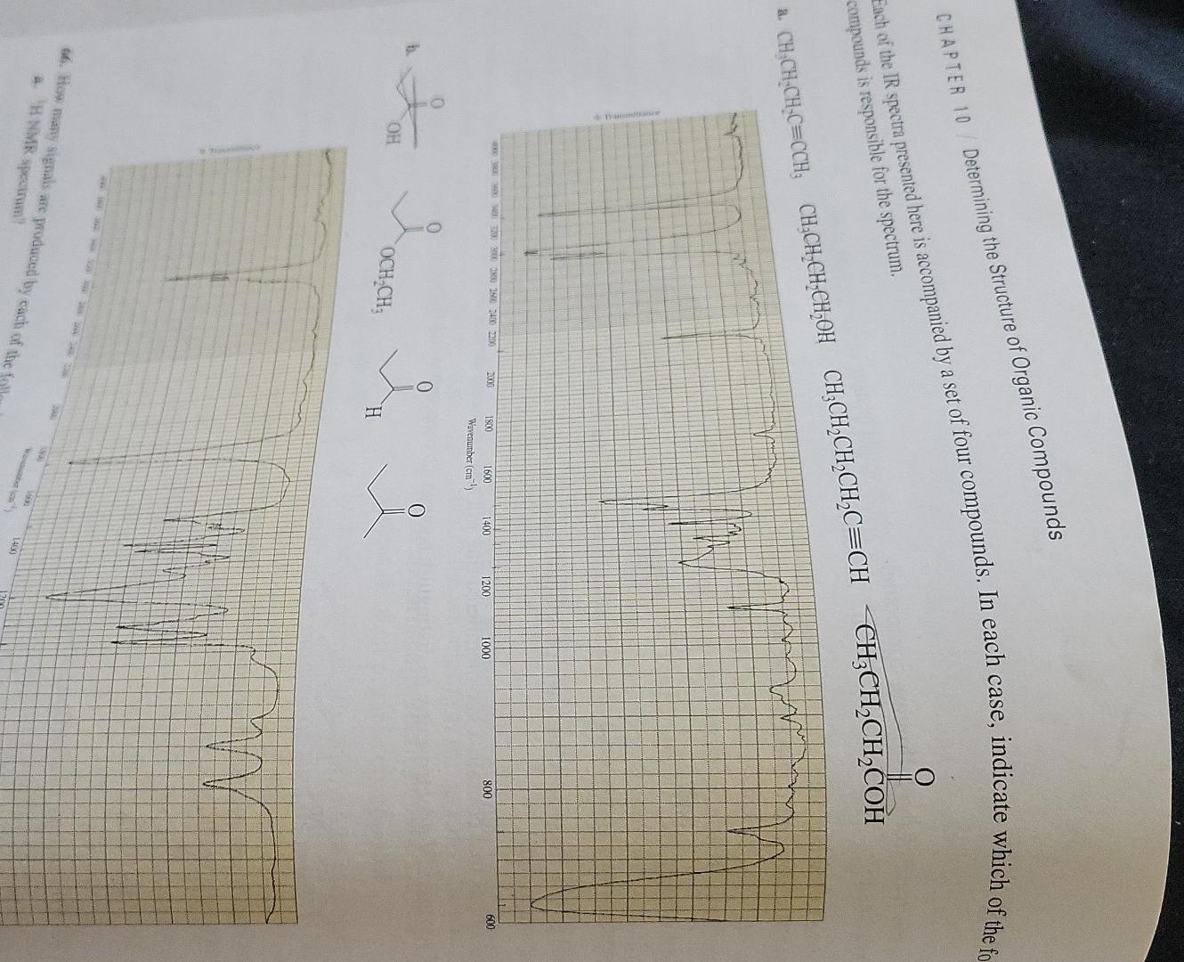 Chapter 10 Determining The Structure Of Organic Compounds Each Of The Ir Spectra Presented Here Is Accompanied By A Set 1
