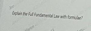Explain The Full Fundamental Law With Formulae Haren 1