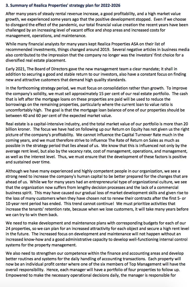Case Realica Properties Asa 1 Introduction Realica Properties Asa Is A Norwegian Company Whose Shares Are Traded On The 2
