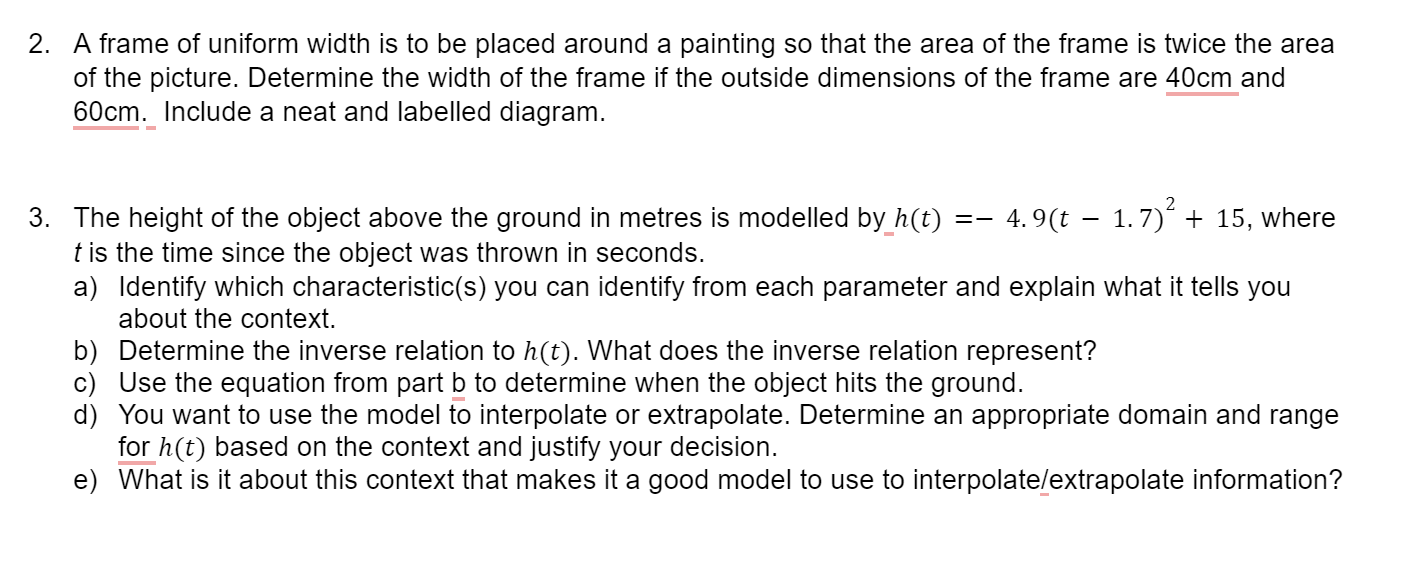 Solve Below Maths Functions Questions Thanks 2