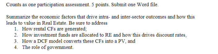 Counts As One Participation Assessment 5 Points Submit One Word File Summarize The Economic Factors That Drive Intra 1