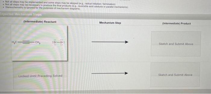 Mechanism Explorer Sketch And Submission Reaction Explorer Help Intermediate Product Intermediate Reactant Dor Appl 1