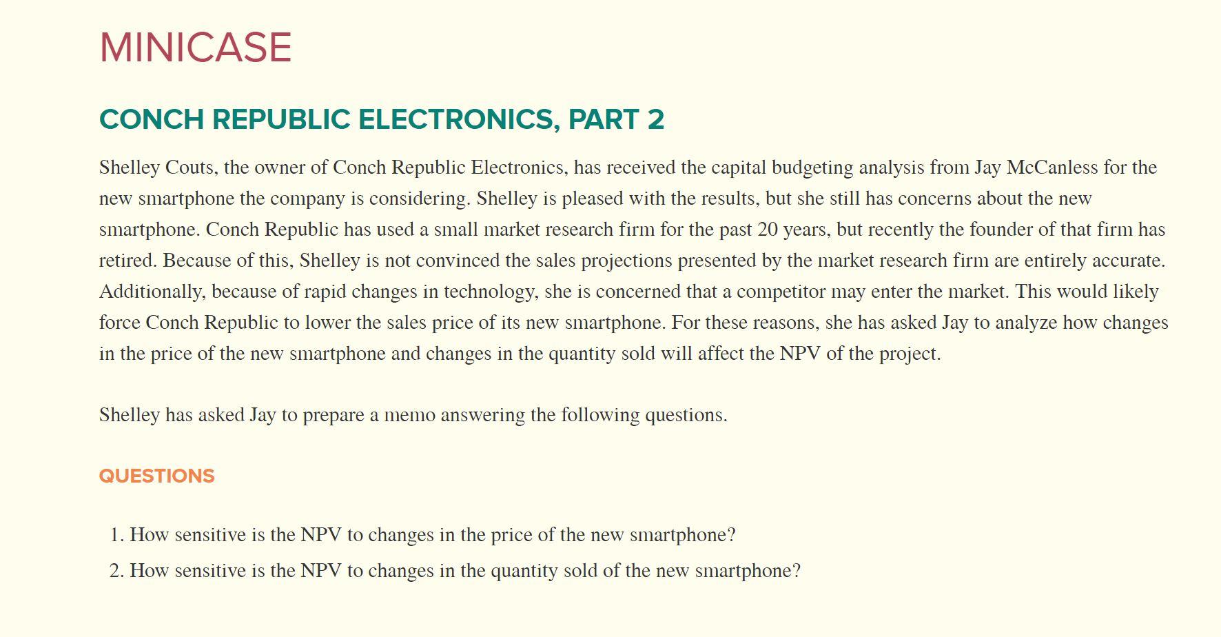 Minicase Conch Republic Electronics Part 2 Shelley Couts The Owner Of Conch Republic Electronics Has Received The Cap 1