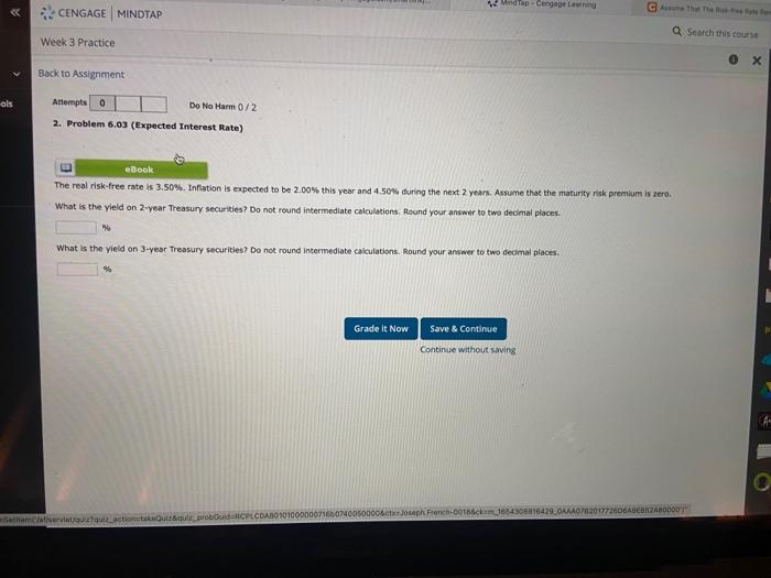 Ols Mindtap Cengage Learning Week 3 Practice Back To Assignment Attempts 0 Do No Harm 0 2 2 Problem 6 03 Expected In 1