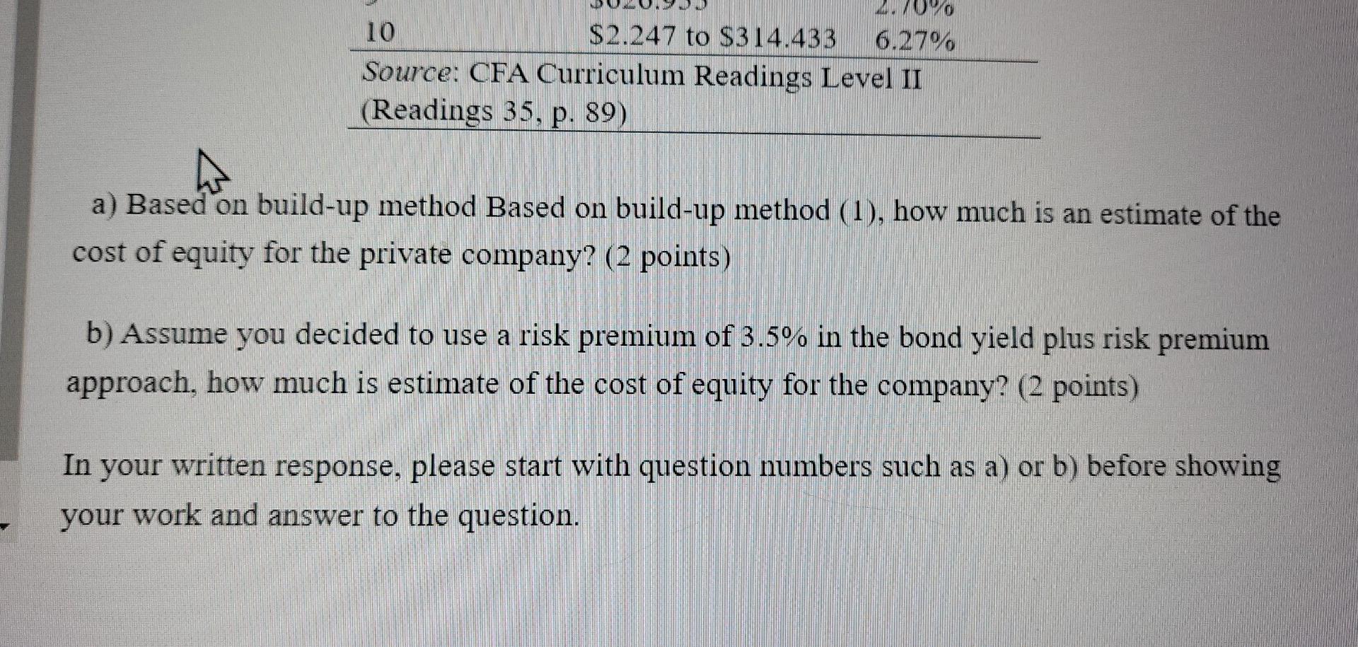 2 70 10 2 247 To 314 433 6 27 Source Cfa Curriculum Readings Level Ii Readings 35 P 89 A Based On Build Up Met 1