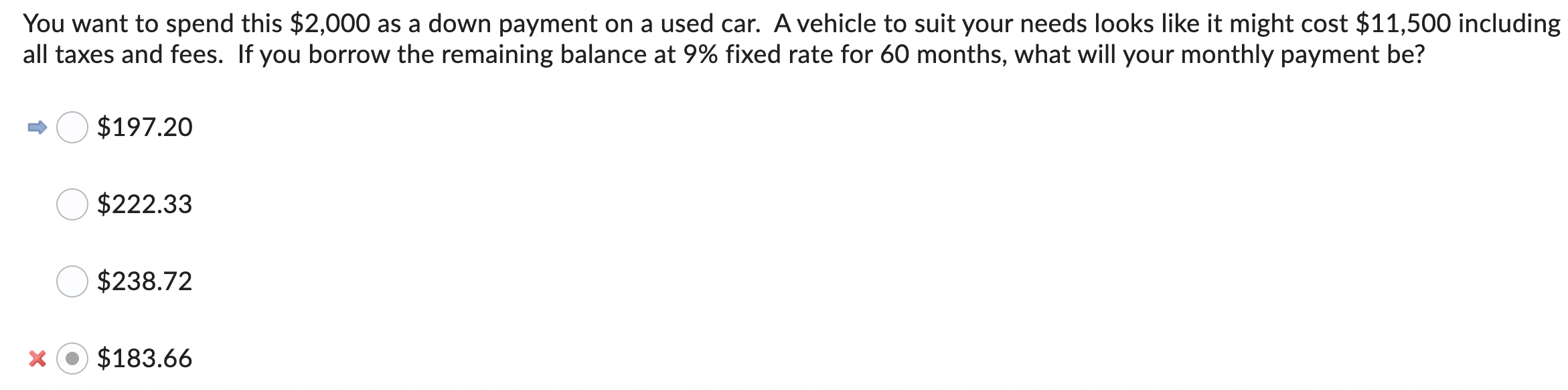 You Want To Spend This 2 000 As A Down Payment On A Used Car A Vehicle To Suit Your Needs Looks Like It Might Cost 11 1