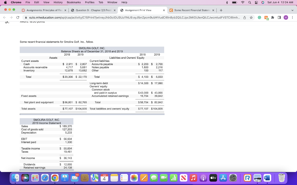 Chrome File Edit View History Bookmarks Profiles Tab Window Help Assignments Principles Of Fine X Question 9 Chap 1