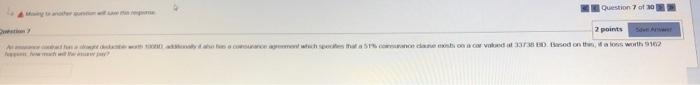 Question 7 Of 30 Destin 2 Points The Date With Any Daho Has A Consurance Agreement Which Species That A 51 Comurance Ca 1