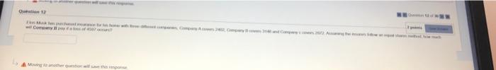 N Question 12 Fm Compare A 245 Cmprys 31 And C 22 Antal Wel Company Yo457 Moving Aanther Ustion Will Save The Response 1