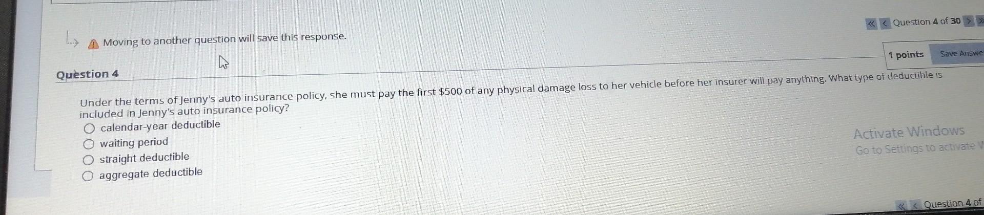 Moving To Another Question Will Save This Response Question 4 Of 30 Question 4 1 Points Save Answer Under The Terms Of 1