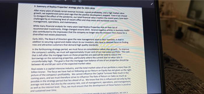 3 Summary Of Realica Properties Strategy Plan For 2022 2026 After Many Years Of Steady Rental Revenue Increase A Good 1