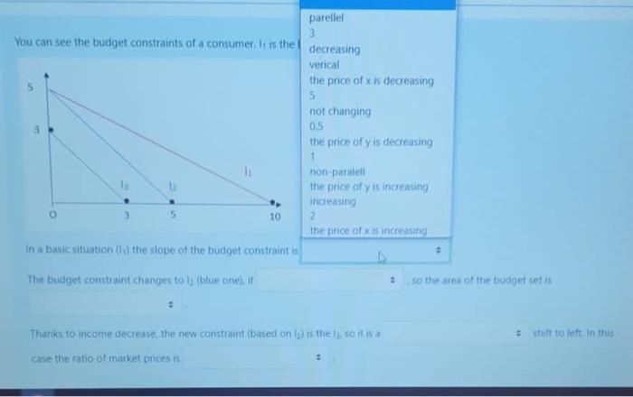 Parellel 3 You Can See The Budget Constraints Of A Consumer It Is The Decreasing Verical The Price Of X Is Decreasing 5 1