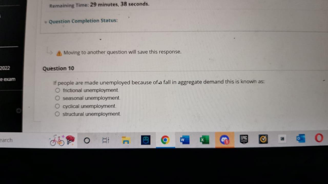 2022 E Exam Earch Remaining Time 29 Minutes 38 Seconds Question Completion Status Moving To Another Question Will Sa 1
